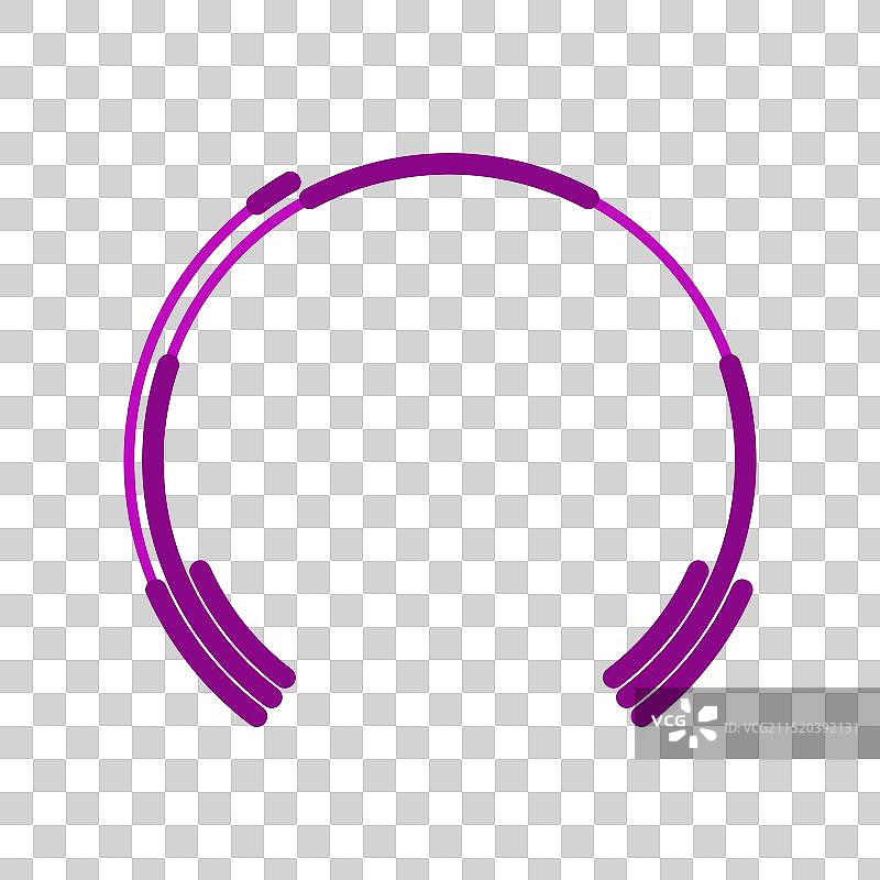 粉色背景上的耳机图标图片素材