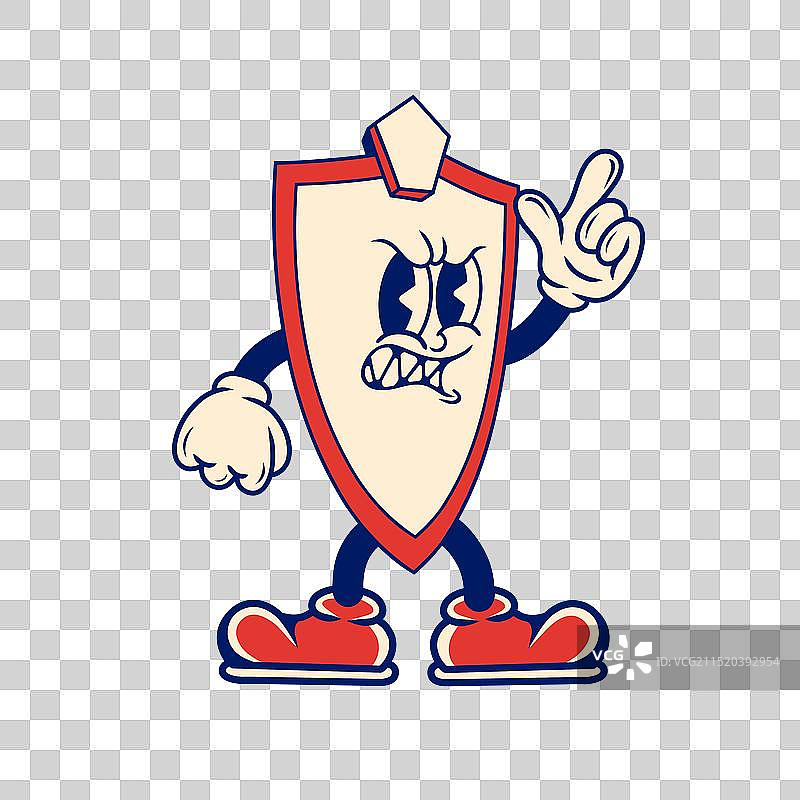 复古盾牌角色设计图片素材