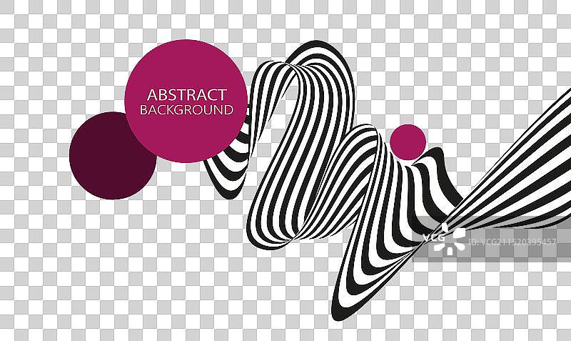 黑白条纹扭曲的丝带图片素材