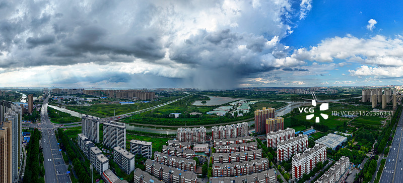 郑州中牟县城市乌云图片素材