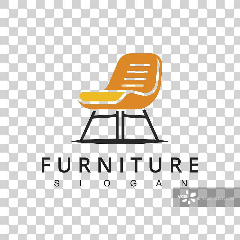 带椅子的家具店品牌标志设计图片素材