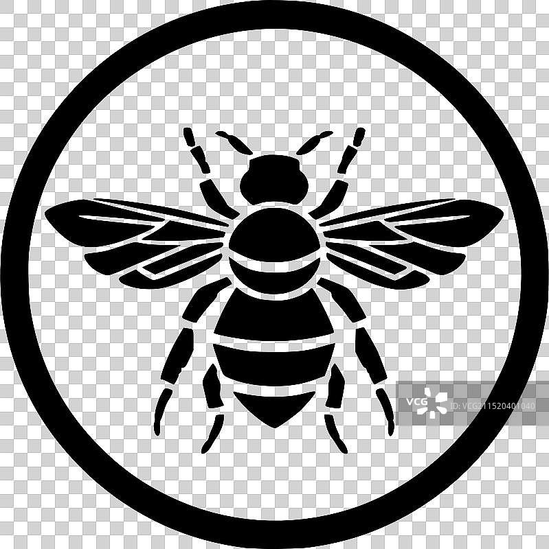 高品质蜜蜂logo设计，适用于T恤图片素材