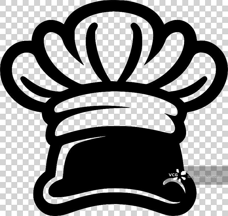 厨师帽简约扁平风标志图片素材