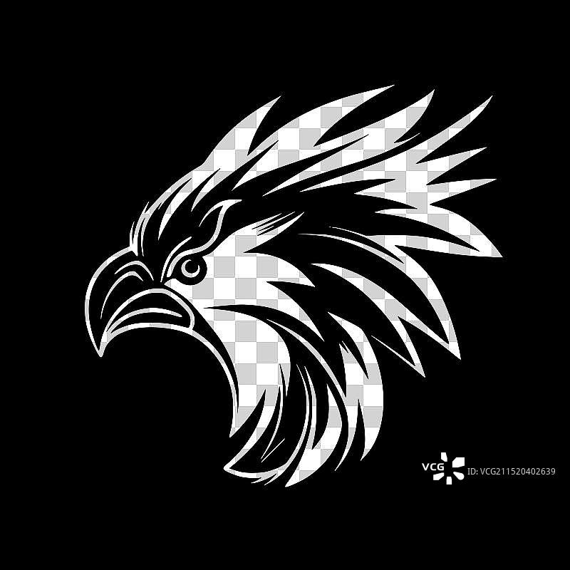 极简主义风格的葵花鹦鹉轮廓图片素材