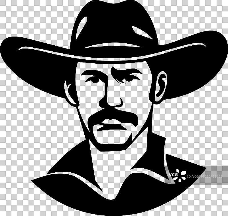 牛仔 - 简约扁平风logo图片素材