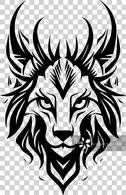 高品质猞猁标志 - 适合T恤图片素材