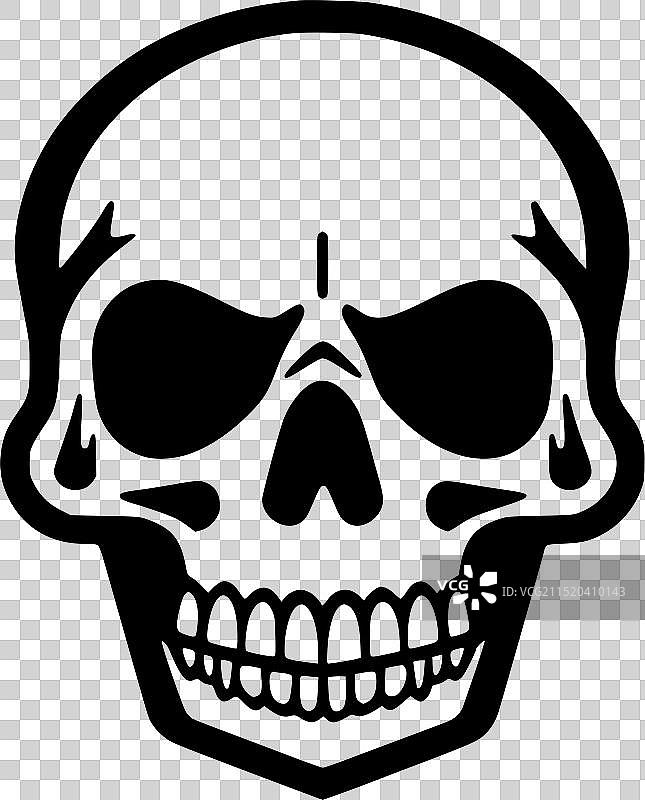 骷髅 - 高质量标志 - 适合T恤使用图片素材