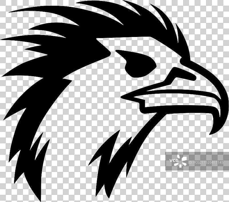 秃鹫黑白隔离图标图片素材