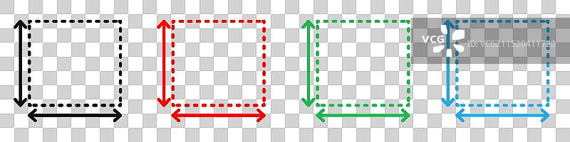 面积和尺寸图标在填充样式中标记图片素材