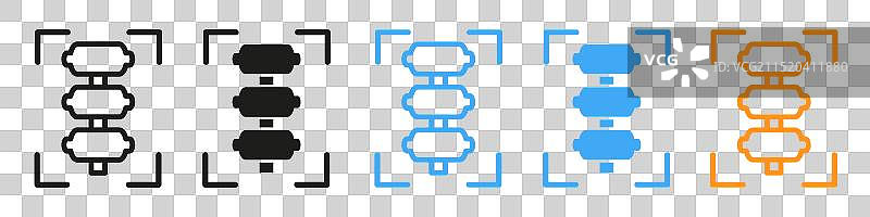 脊椎X光成像检测背痛图标图片素材