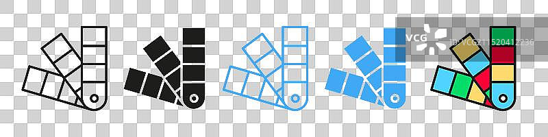 网页设计师的颜色选择调色板图标图片素材