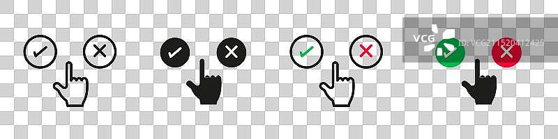 使用决策箭头图标导航选项图片素材