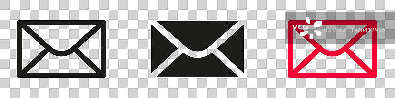 代表数字通讯的电子邮件图标图片素材