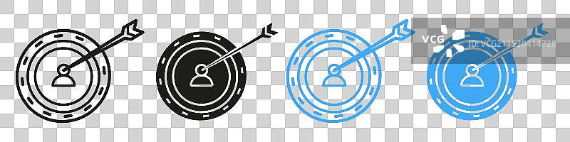 填充风格的目标市场图标图片素材