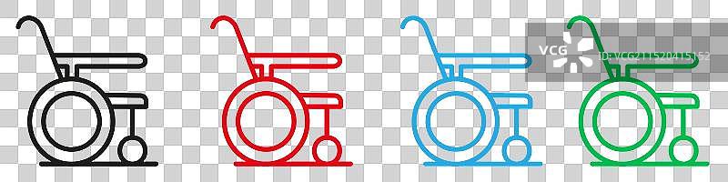 代表无障碍设施的轮椅图标图片素材