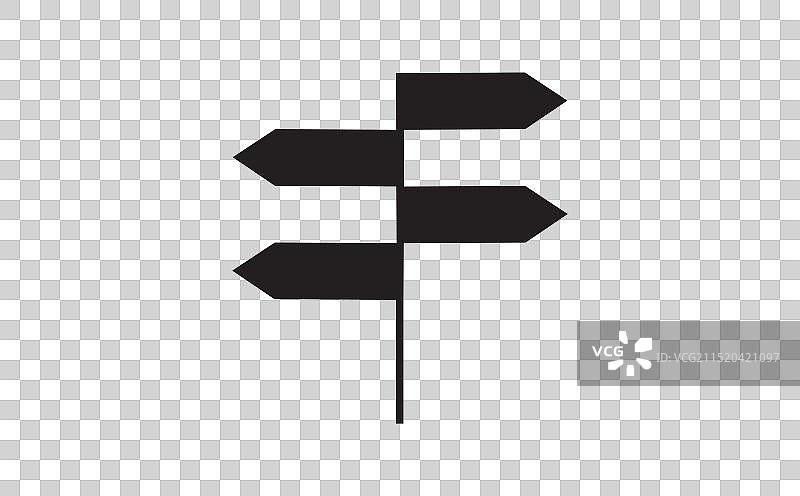 路标图标轮廓标志线性风格象形图图片素材