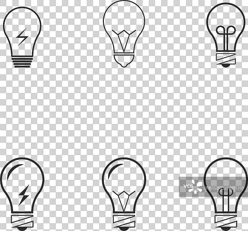 灯泡图标集图片素材