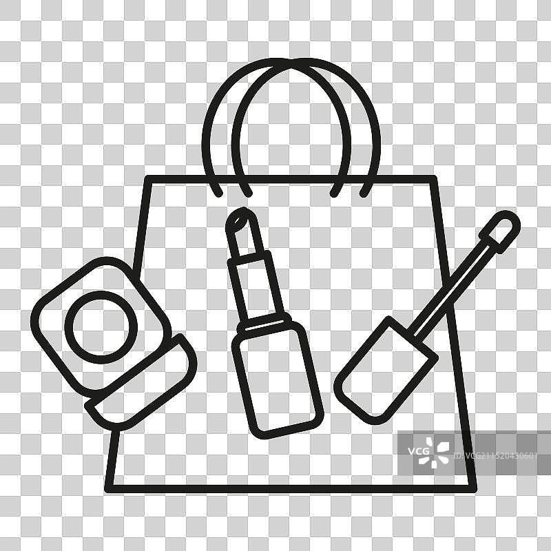 零售美容购物袋图标图片素材