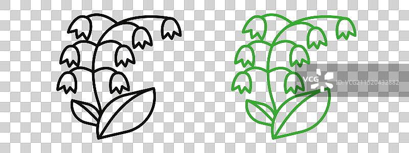 突显花卉之美的精致百合花图标图片素材