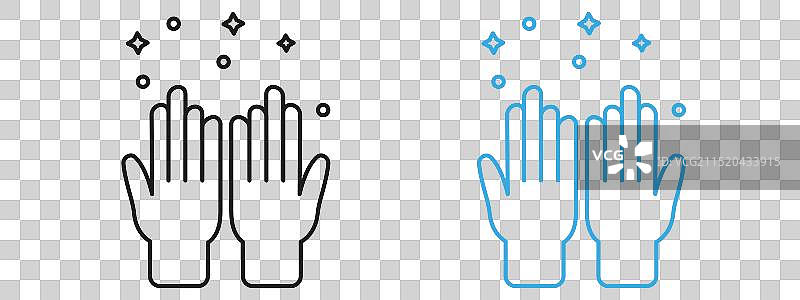 适合宗教信仰的祈祷之手图标图片素材