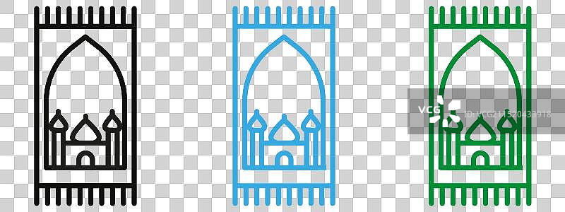 宗教用伊斯兰祈祷垫图标图片素材