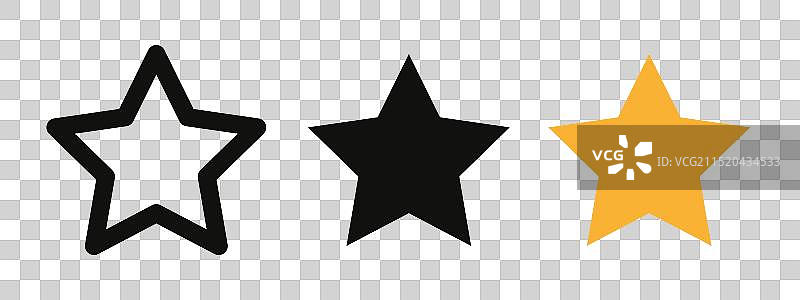 适用于节日的多功能明亮星星图标图片素材