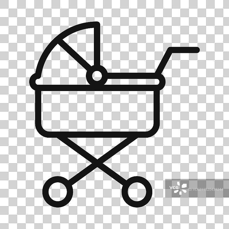 儿童出行解决方案：婴儿车图标图片素材