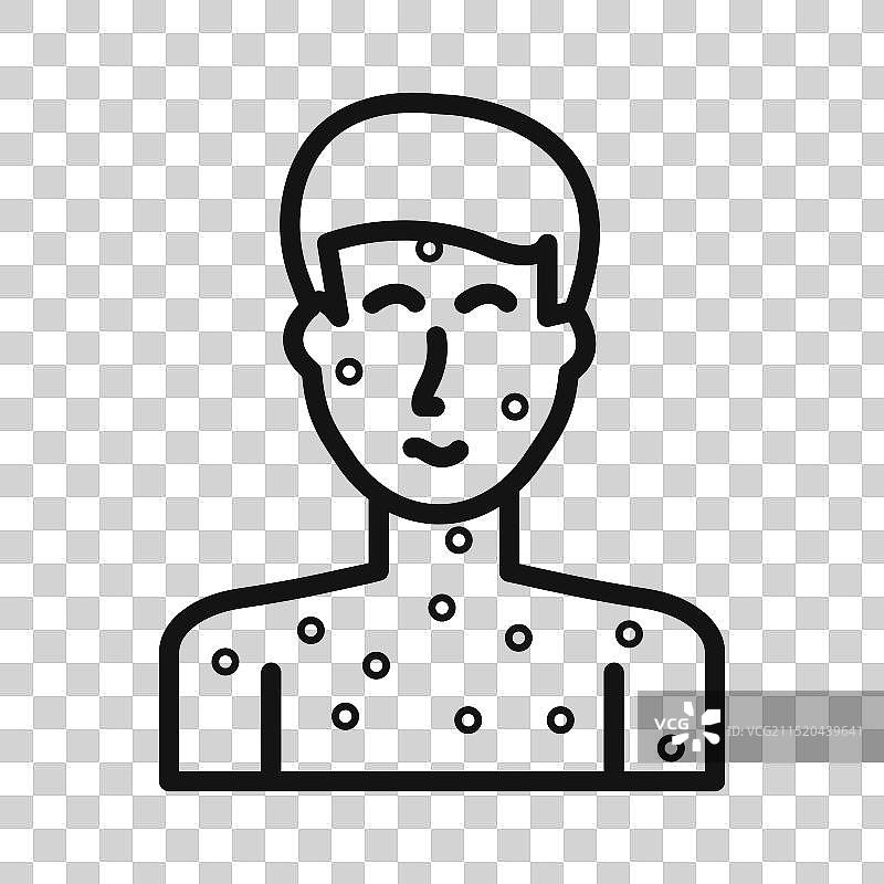 男孩患水痘的图标图片素材