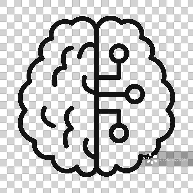 认知研究的大脑网络图标图片素材