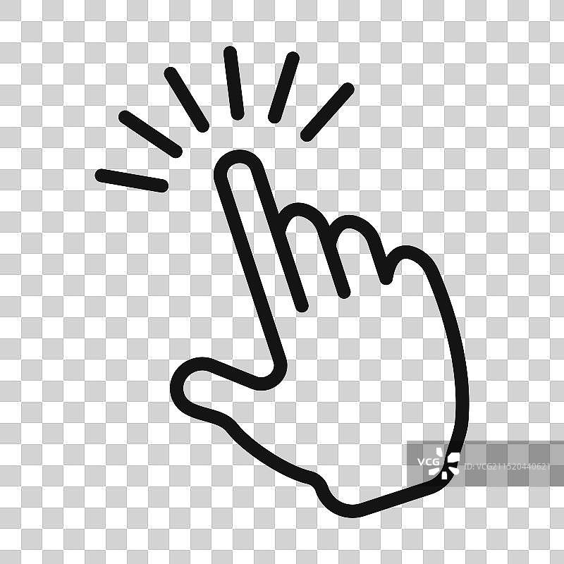 电脑手部光标点击标记填充图标图片素材