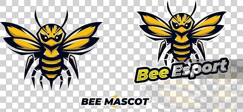 蜜蜂吉祥物电竞大黄蜂标志图片素材