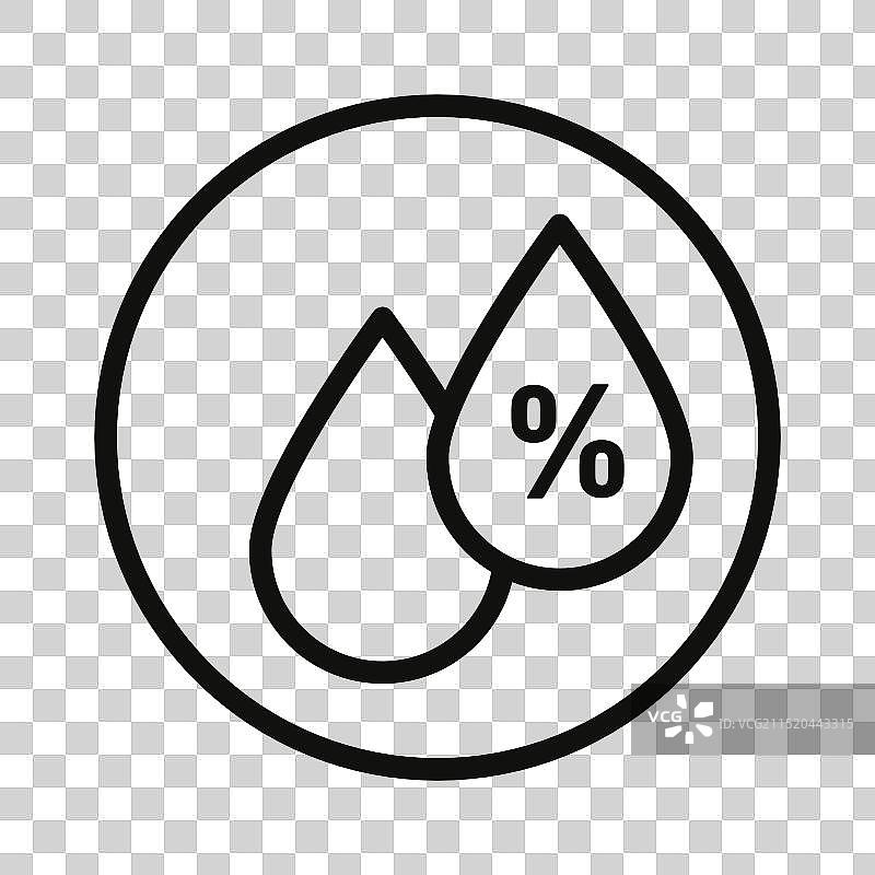 适用于天气和气候的湿度等级图标图片素材