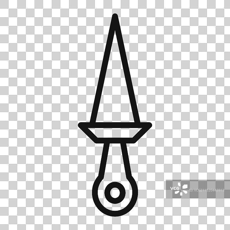 填充样式的苦无图标图片素材