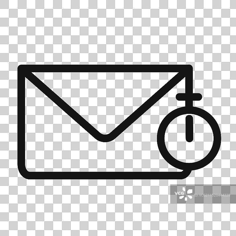 填充样式的邮件相关图标标记图片素材