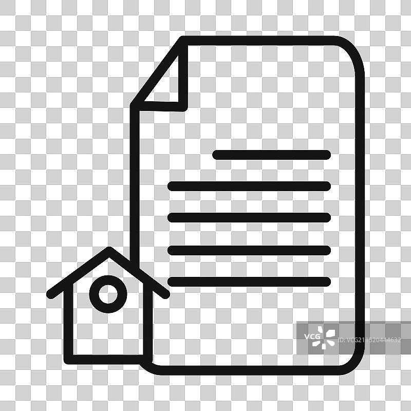 填充样式的抵押贷款图标标记图片素材