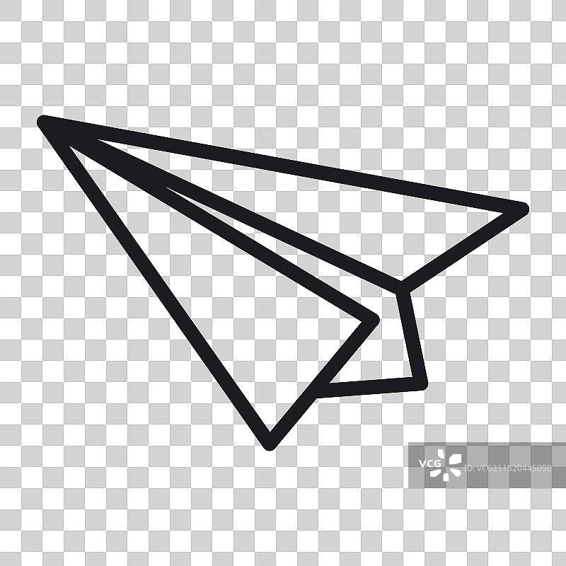 纸飞机图标，适用于消息传递图片素材