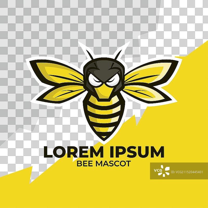 蜜蜂吉祥物电竞大黄蜂标志图片素材