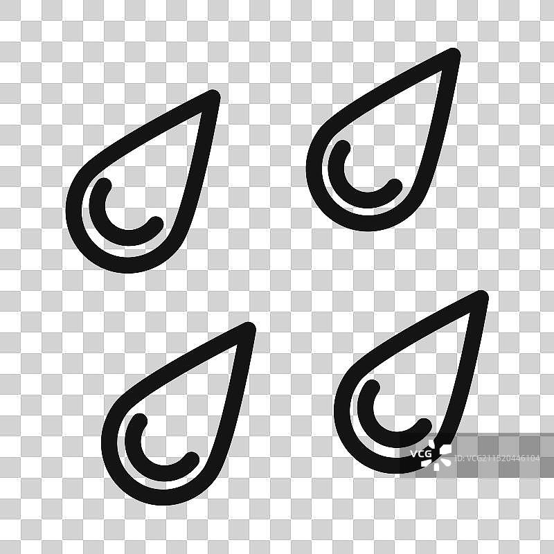 适用于天气预报APP的雨滴图标图片素材