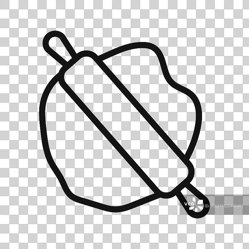 填充样式的擀面杖图标图片素材