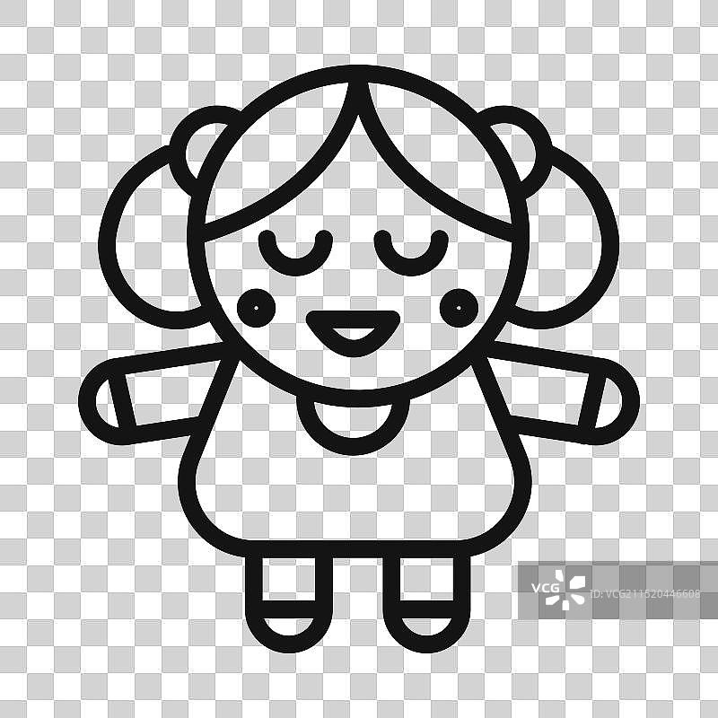 俄罗斯女孩玩偶图标图片素材