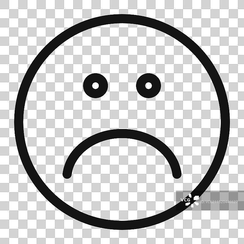 适合情感图形的悲伤表情图标图片素材