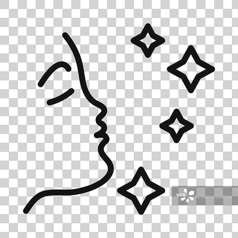 填充风格的皮肤护理图标标记图片素材