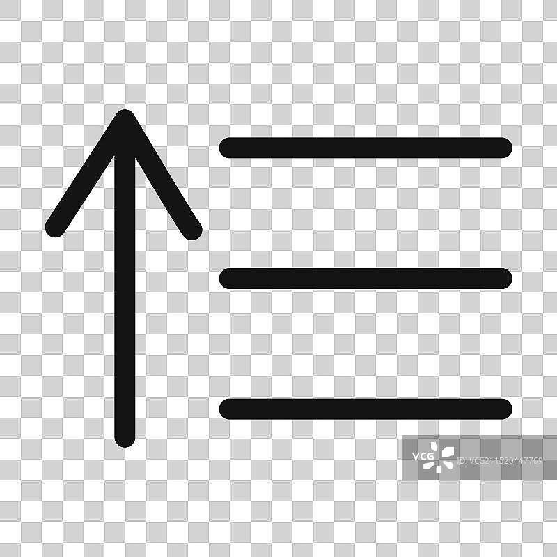 用于金融的预算排序金额向上图标图片素材