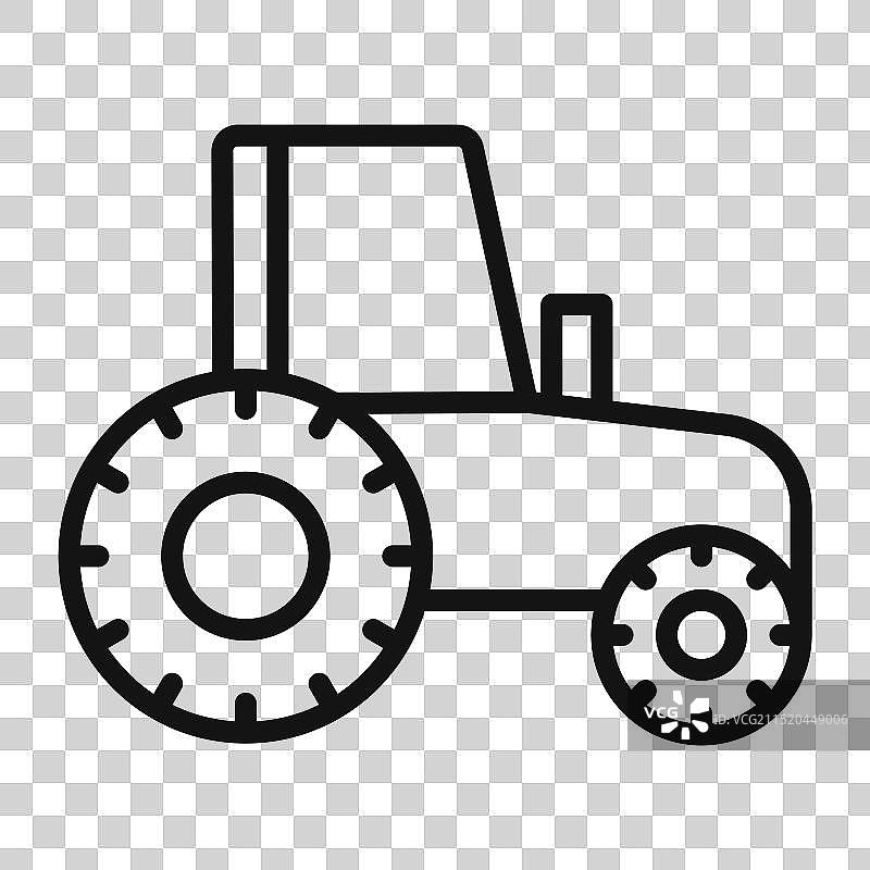 农业机械的强劲拖拉机图标图片素材