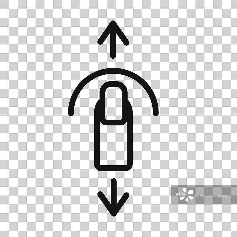 填充样式的竖向滑动图标标记图片素材