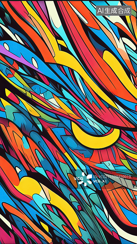 【AI数字艺术】颜色丰富和抽象背景图图片素材