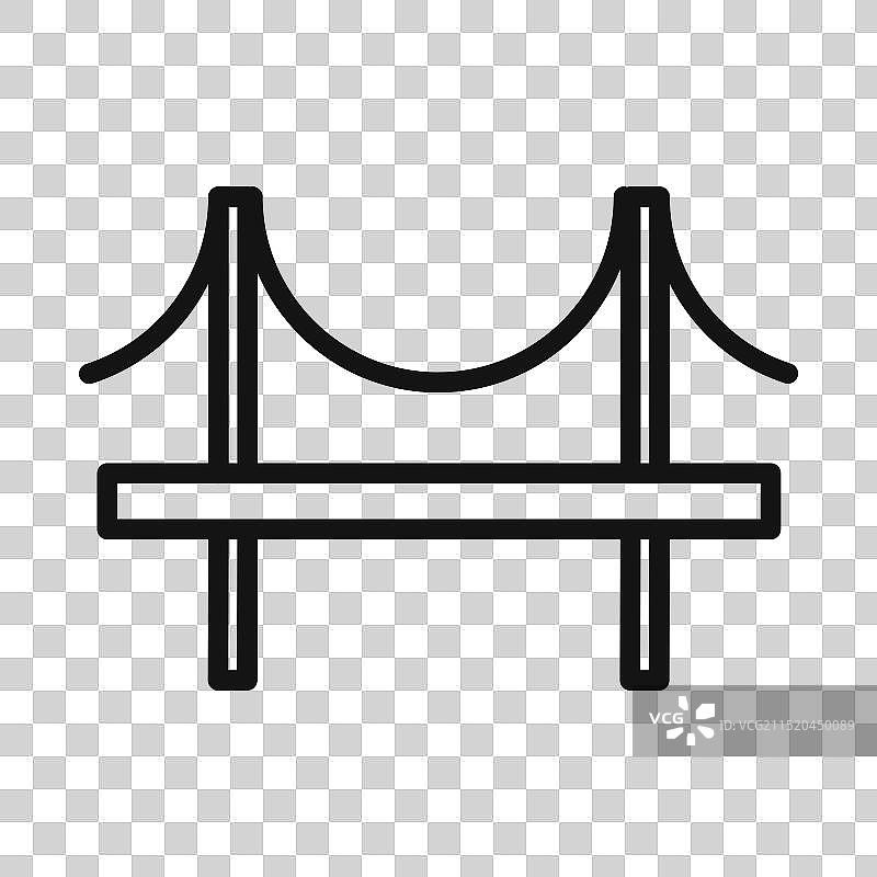 填充风格的桥梁标志图标图片素材