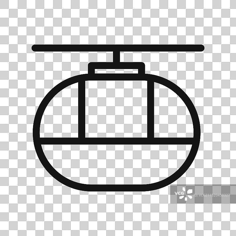 缆车图标（填充风格）图片素材