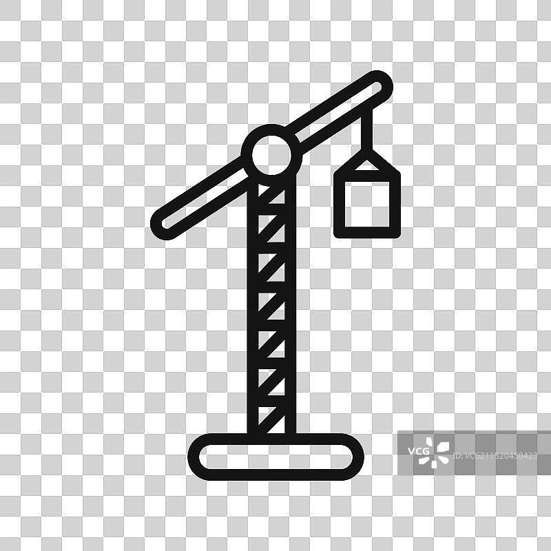 填充风格的起重机图标图片素材