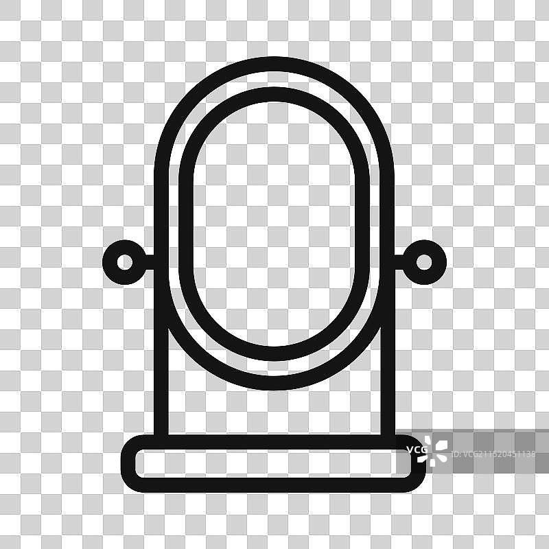 填充风格镜子图标图片素材